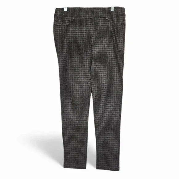 Liverpool Plaid Dress Pants Slim Tapered Stretch Trouser Size 10 - Picture 2 of 9